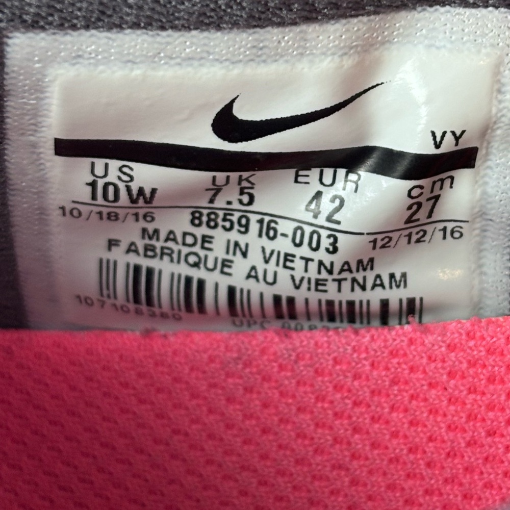 Nike Flex Supreme TR 5 Flywire Women’s Size 10W (EU 42) Dark Grey / Hot Punch - Picture 2 of 9